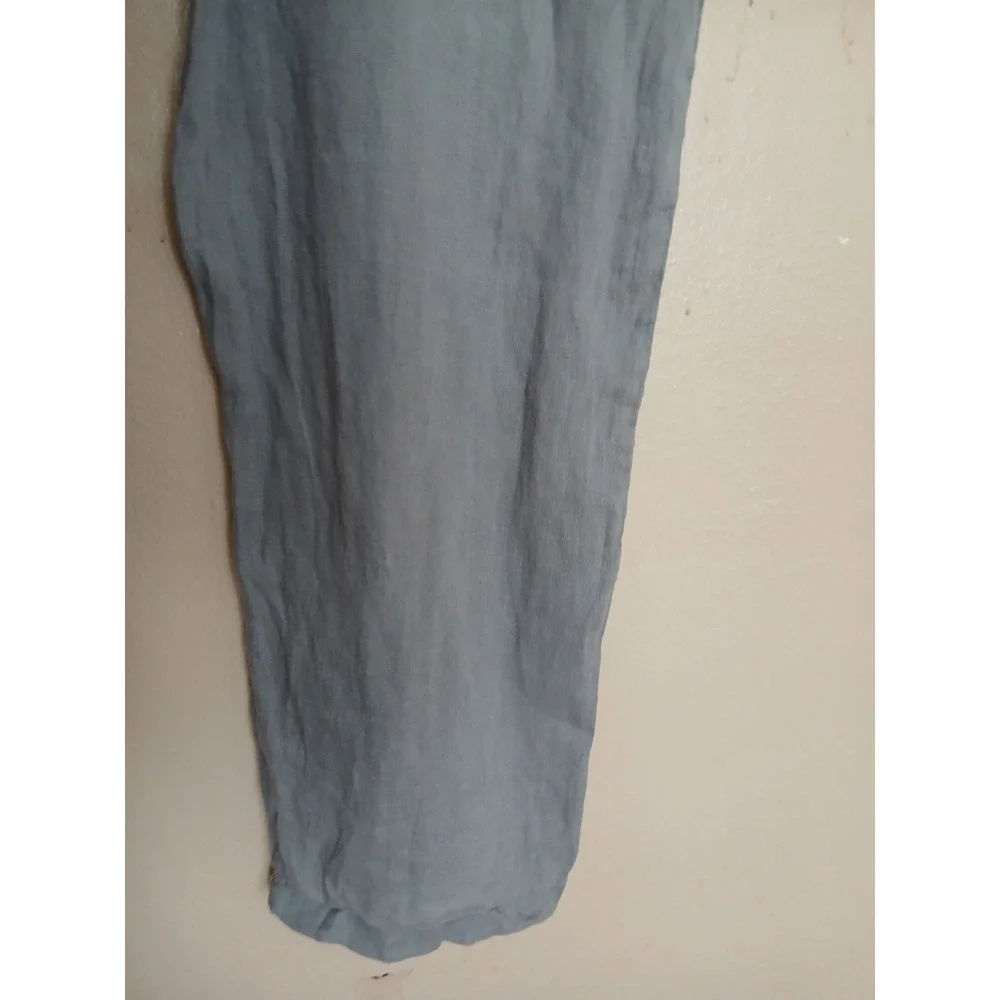 Zara Jumpsuit Small 100 Linen Relaxed Fit Lagenlook Minimalist Bohemian New